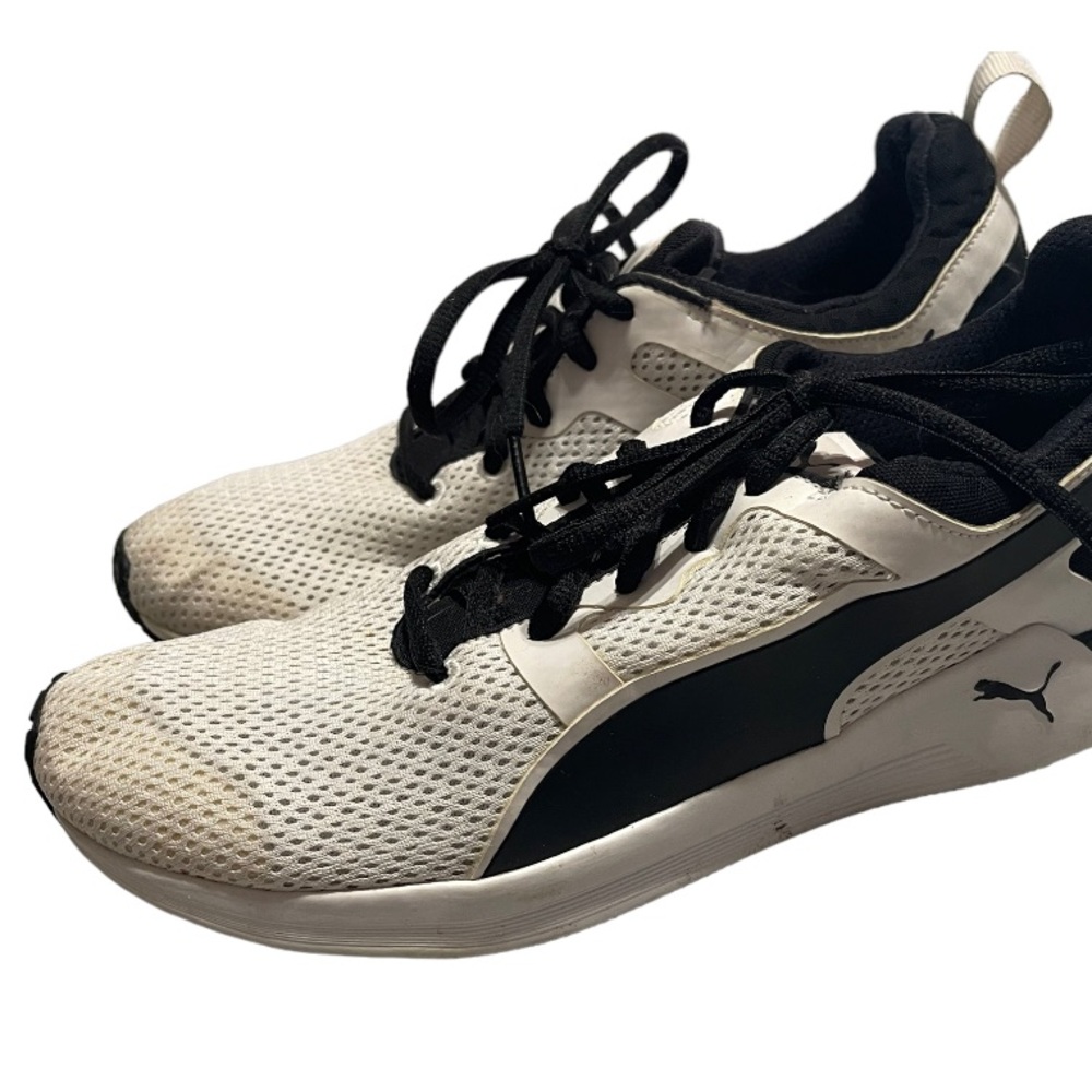 Womens Size 9.5 Puma Black and White Tennis Shoe